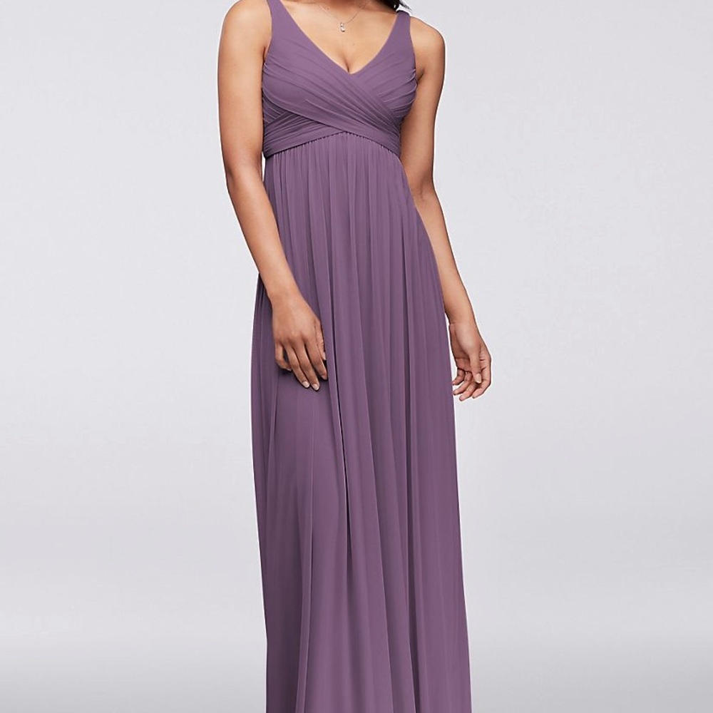 David’s Bridal Cowl Back Bridesmaid Dress Wisteria